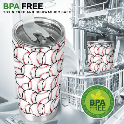 Baseball Pattern Tumbler