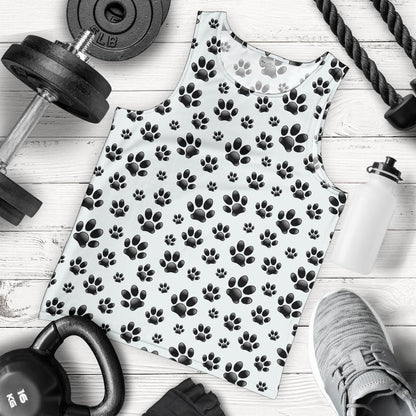 Paw Themed Print Men Tank Top
