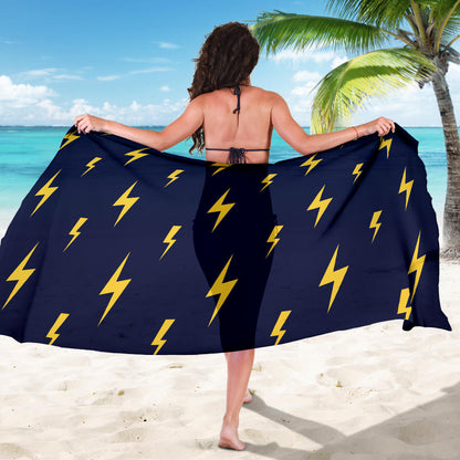 Lightning Thunder Pattern Print Design 03 Sarong Pareo Wrap