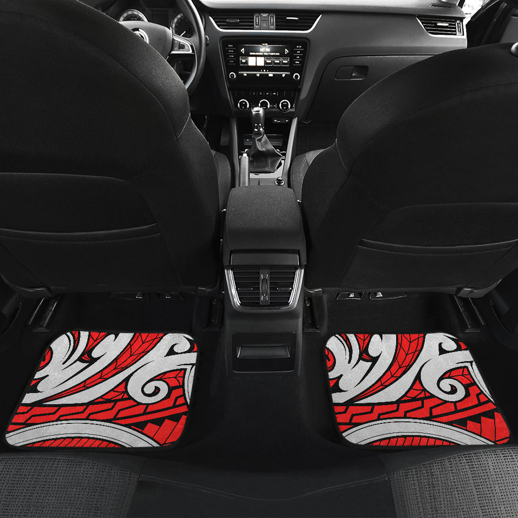 Maori Polynesian Themed Design Print Car Floor Mats Front Back