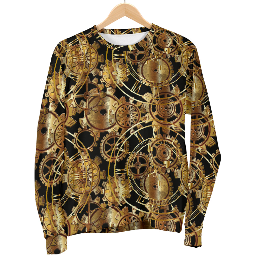 Steampunk Gear Design Themed Print Women Long Sleeve Sweatshirt