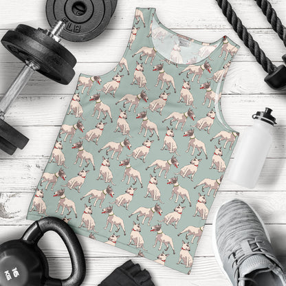 Bull Terrier Cute Print Pattern Men Tank Top