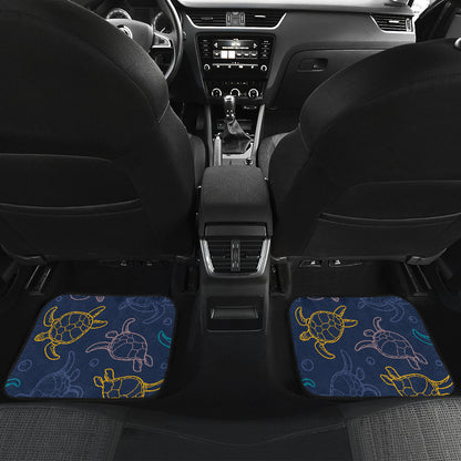 Sea Turtle Baby Print Car Floor Mats Front Back
