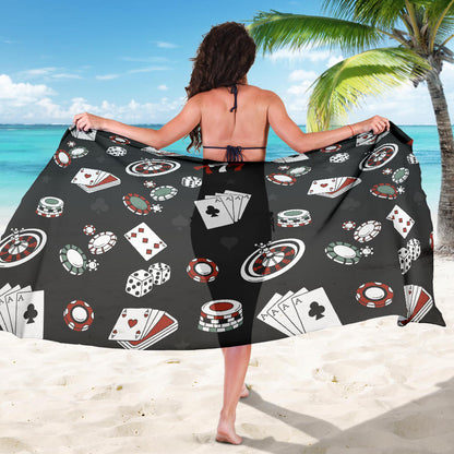 Casino Pattern Print Design 02 Sarong Pareo Wrap