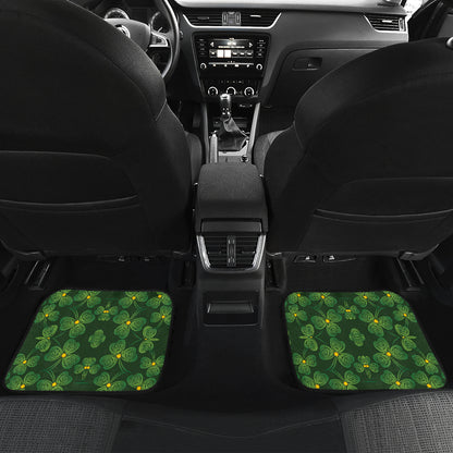 Shamrock Pattern Car Floor Mats Front Back