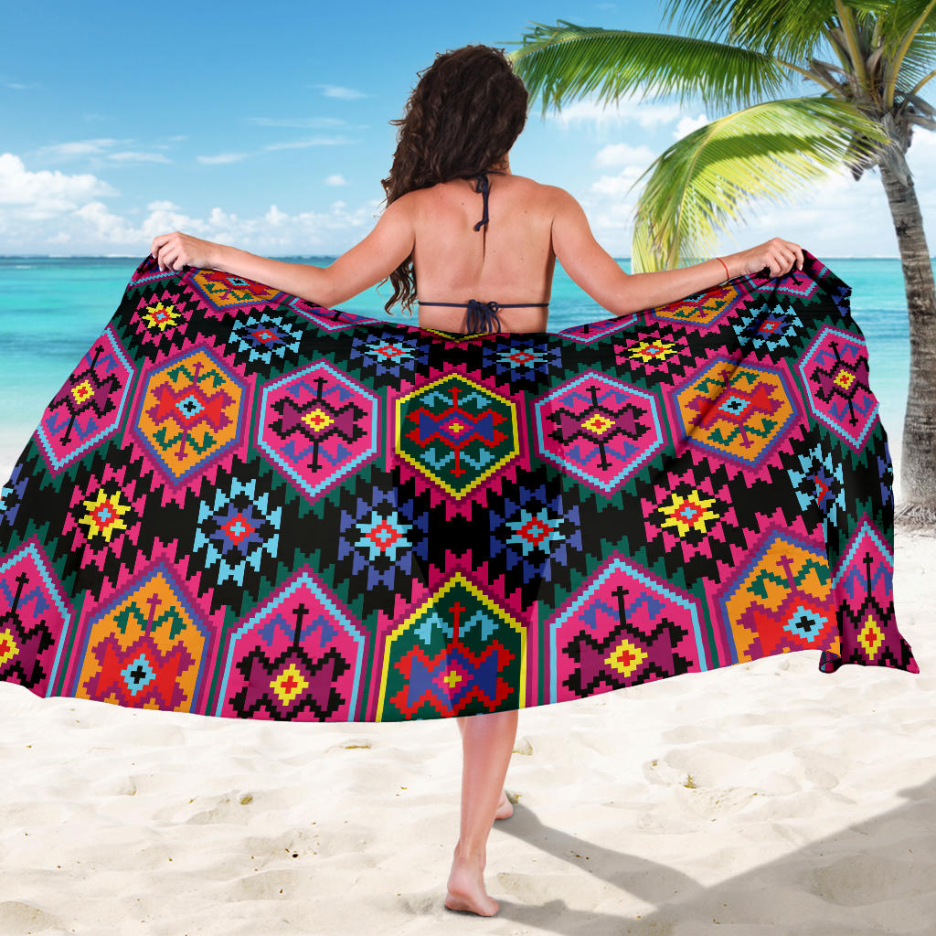 Mexican Pattern Print Design 02 Sarong Pareo Wrap