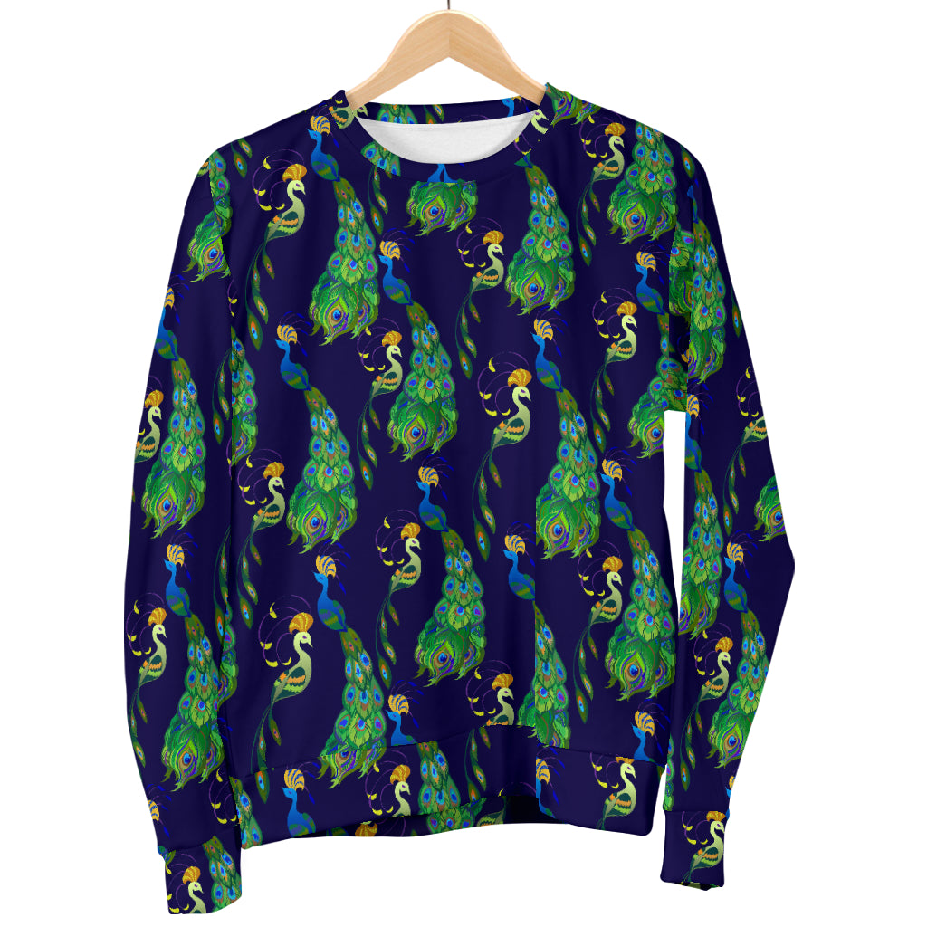 Peacock Art Design Print Women Long Sleeve Sweatshirt
