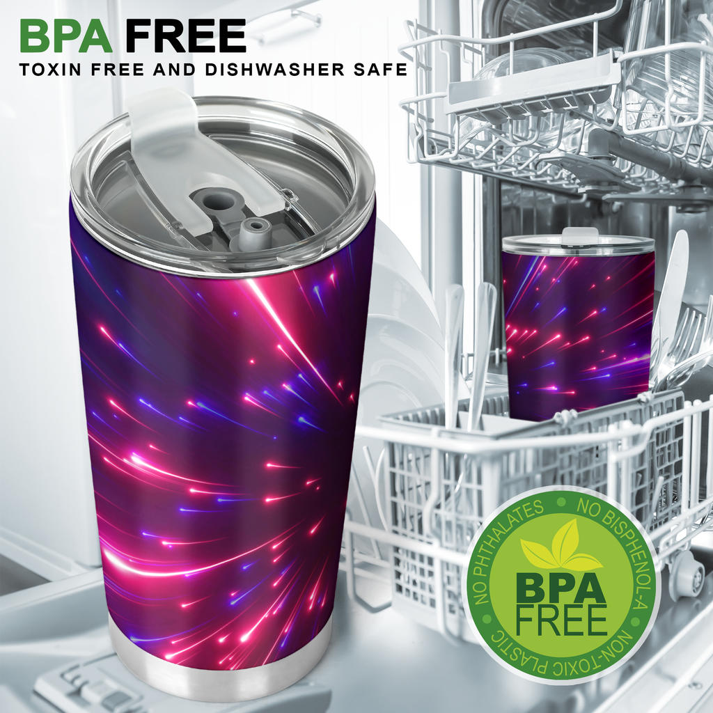 Celestial Purple Blue Neon Speed Light Tumbler