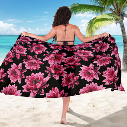 Lotus Pattern Print Design 03 Sarong Pareo Wrap