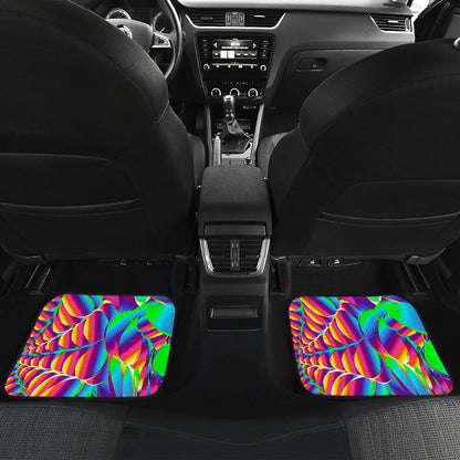 Psychedelic Trippy Pattern Car Floor Mats Front Back