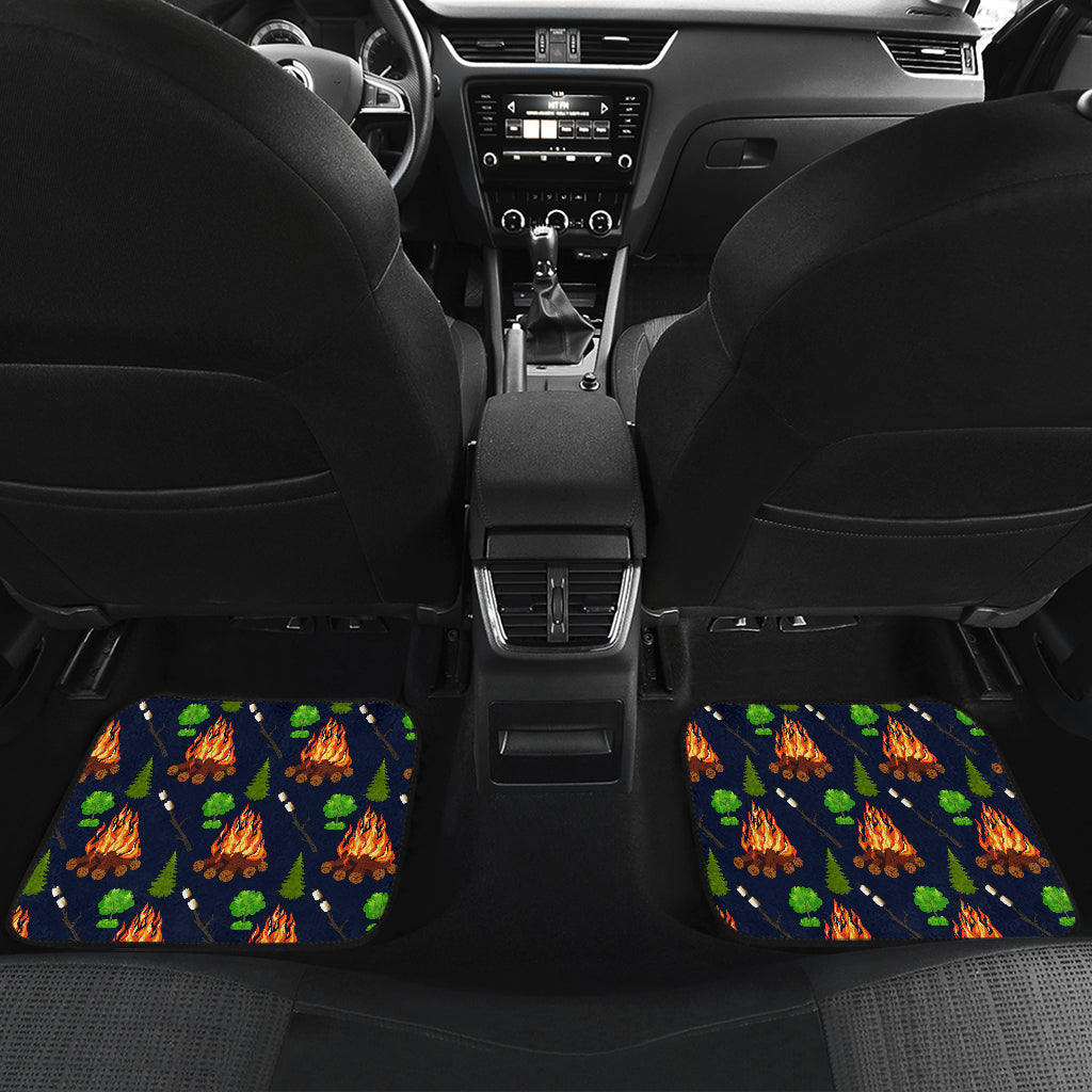 Camfire marshmallow Camping Design Print Car Floor Mats Front Back