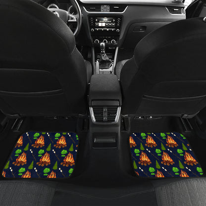 Camfire marshmallow Camping Design Print Car Floor Mats Front Back