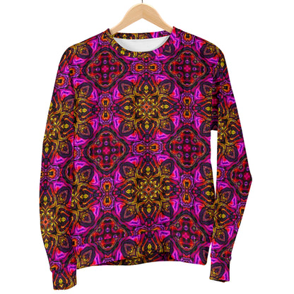 kaleidoscope Abstract Print Design Women Long Sleeve Sweatshirt