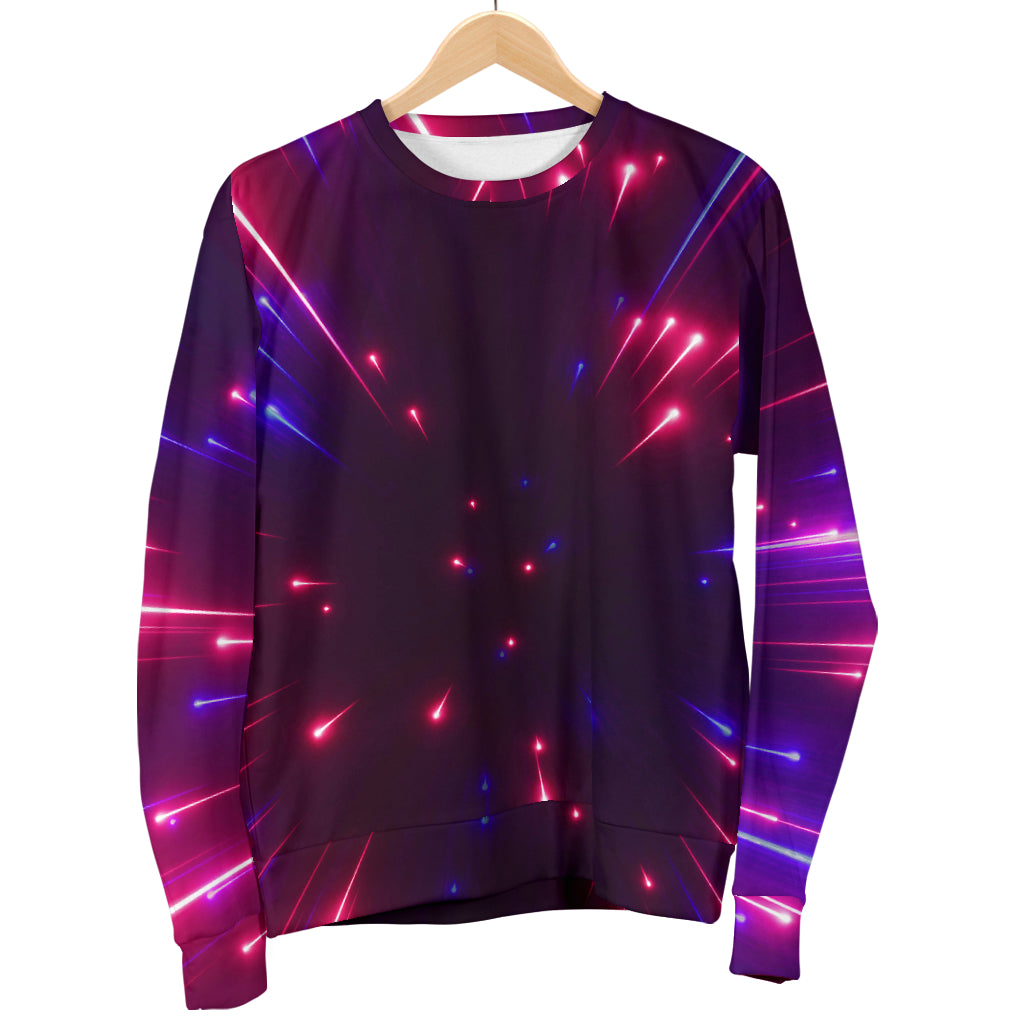 Celestial Purple Blue Neon Speed Light Women Long Sleeve Sweatshirt