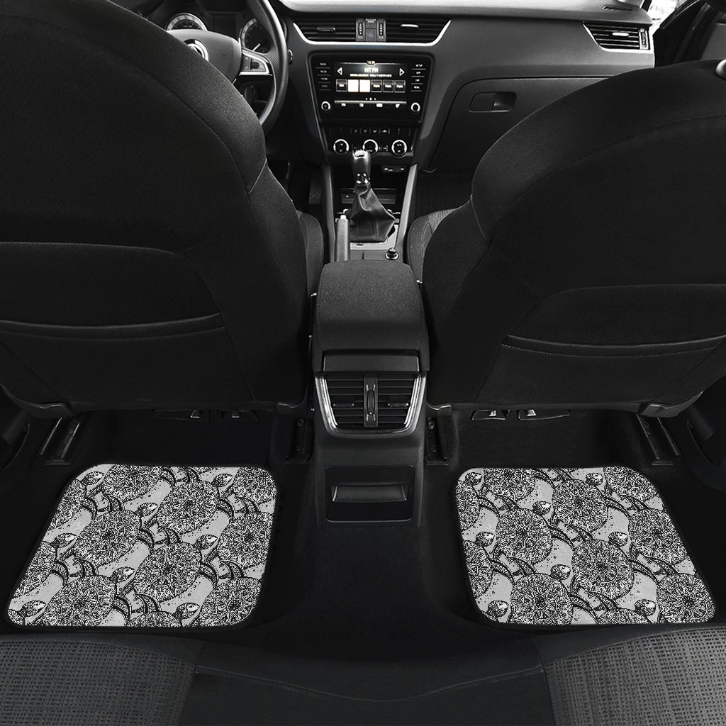 Tribal Turtle Polynesian Themed Print Car Floor Mats Front Back