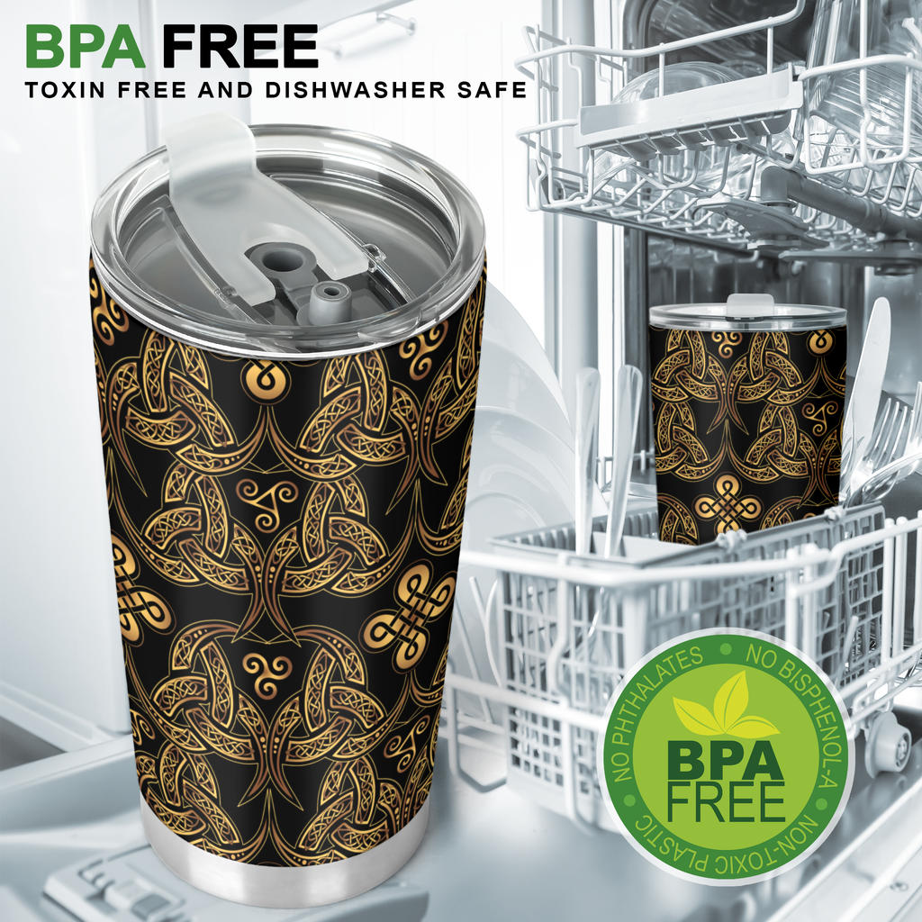 Celtic Knot Gold Design Tumbler
