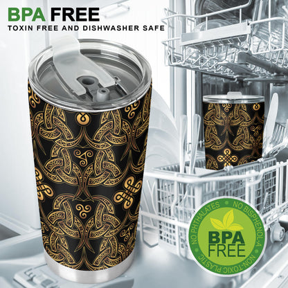 Celtic Knot Gold Design Tumbler