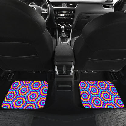Optical illusion Techno Movement Car Floor Mats Front Back