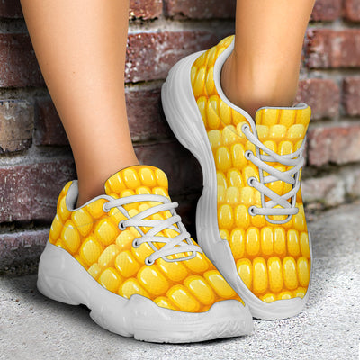 Agricultural Corn cob Pattern Chunky Sneakers