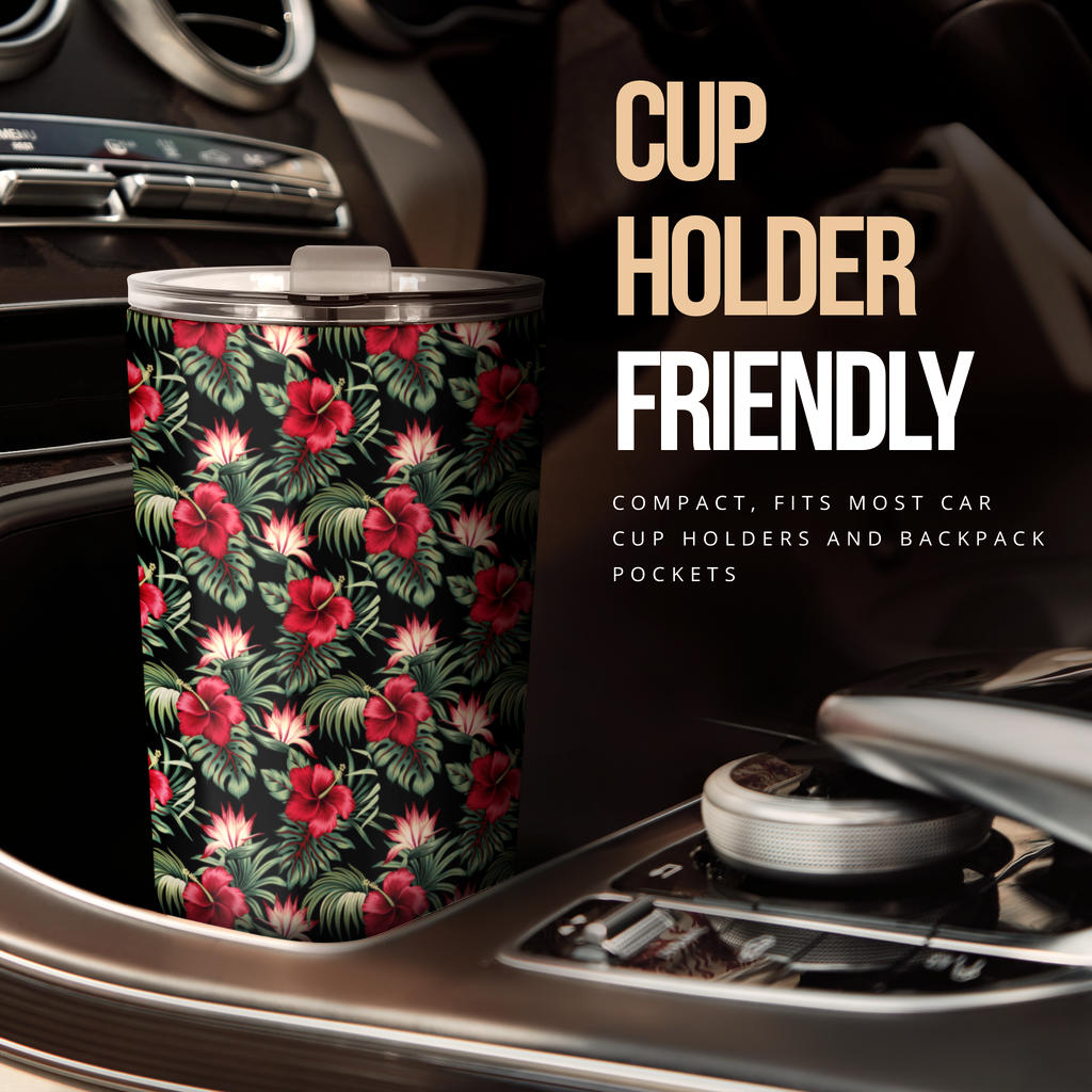 Flower Hawaiian Red Hibiscus Design Print Tumbler