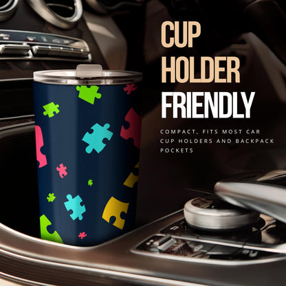 Autism Awareness Colorful Design Print Tumbler