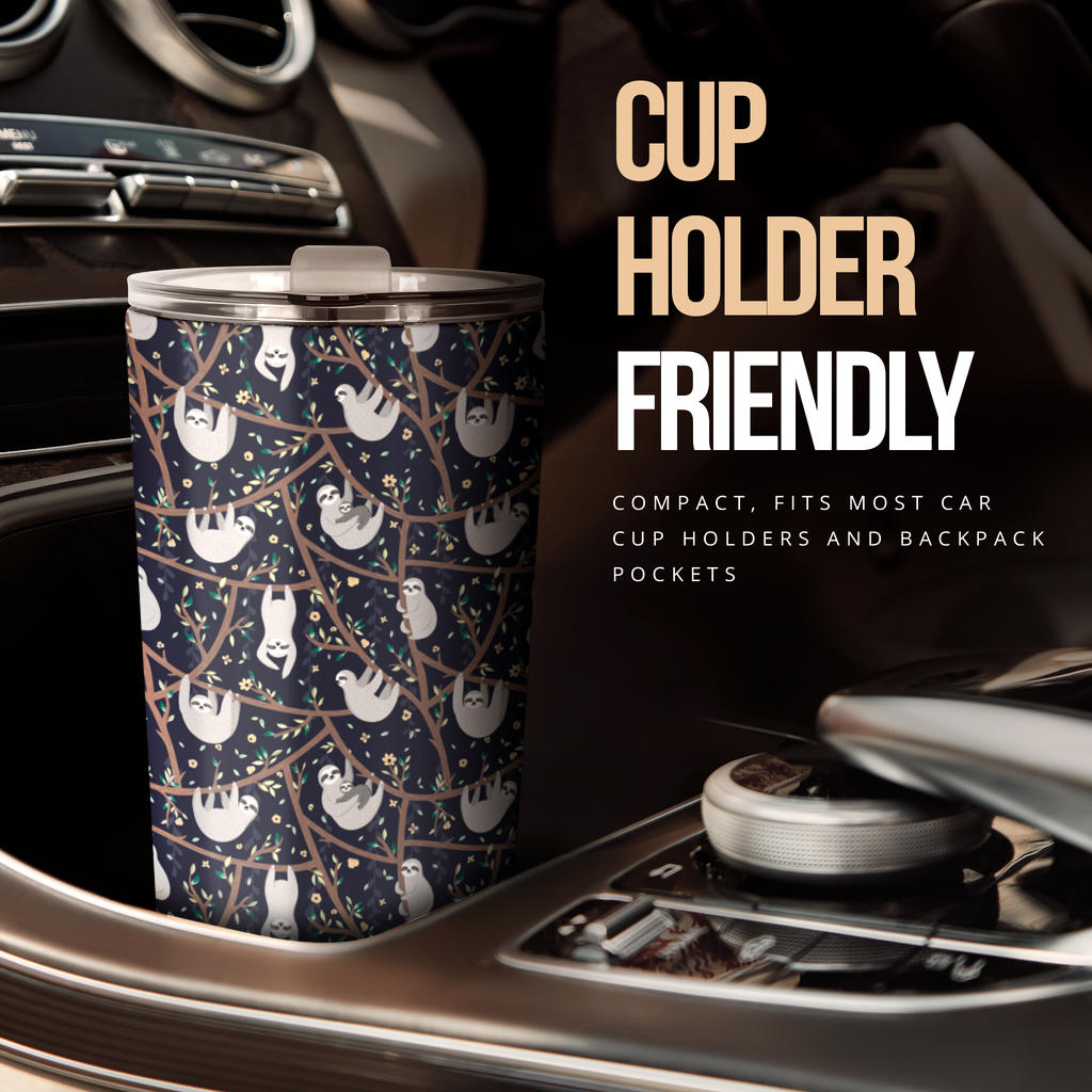 Sloth Happy Design Themed Print Tumbler