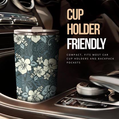 Flower Hawaiian Hibiscus Style Print Pattern Tumbler