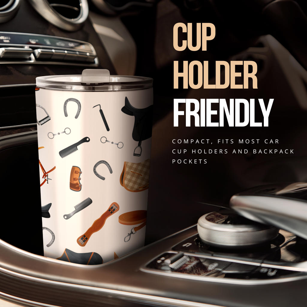 Equestrian Equipment Print Pattern Tumbler