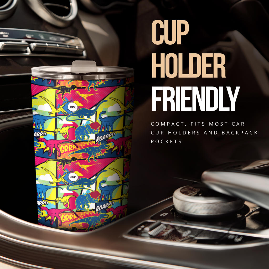 Dinosaur Comic Pop Art Style Tumbler