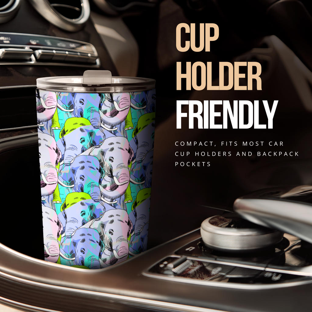 Elephant Art color Print Pattern Tumbler