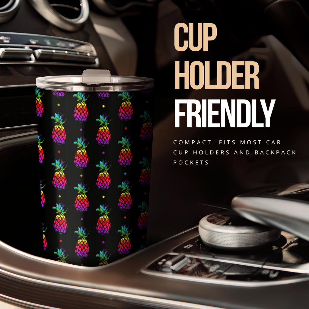 Pineapple Rainbow Dot Print Tumbler