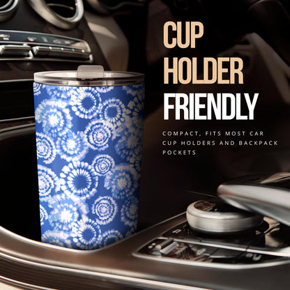 Tie Dye Blue Design Print Tumbler