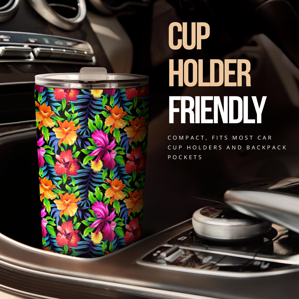 Tropical Folower Colorful Print Tumbler
