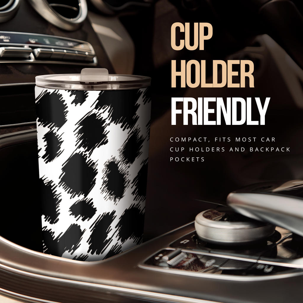 Cheetah Black Print Pattern Tumbler