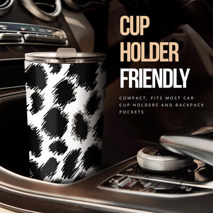 Cheetah Black Print Pattern Tumbler