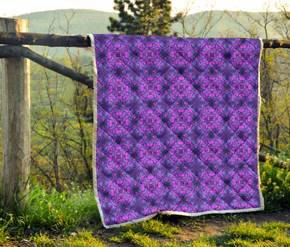 kaleidoscope Pattern Print Design Quilt Bedspread