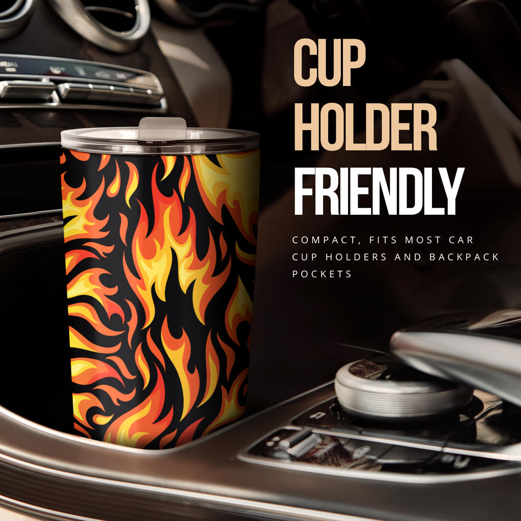 Flame Fire Design Pattern Tumbler