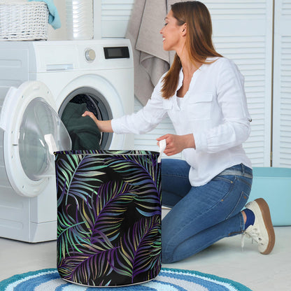 Tropical Palm Leaves Pattern Brightness Laundry Basket
