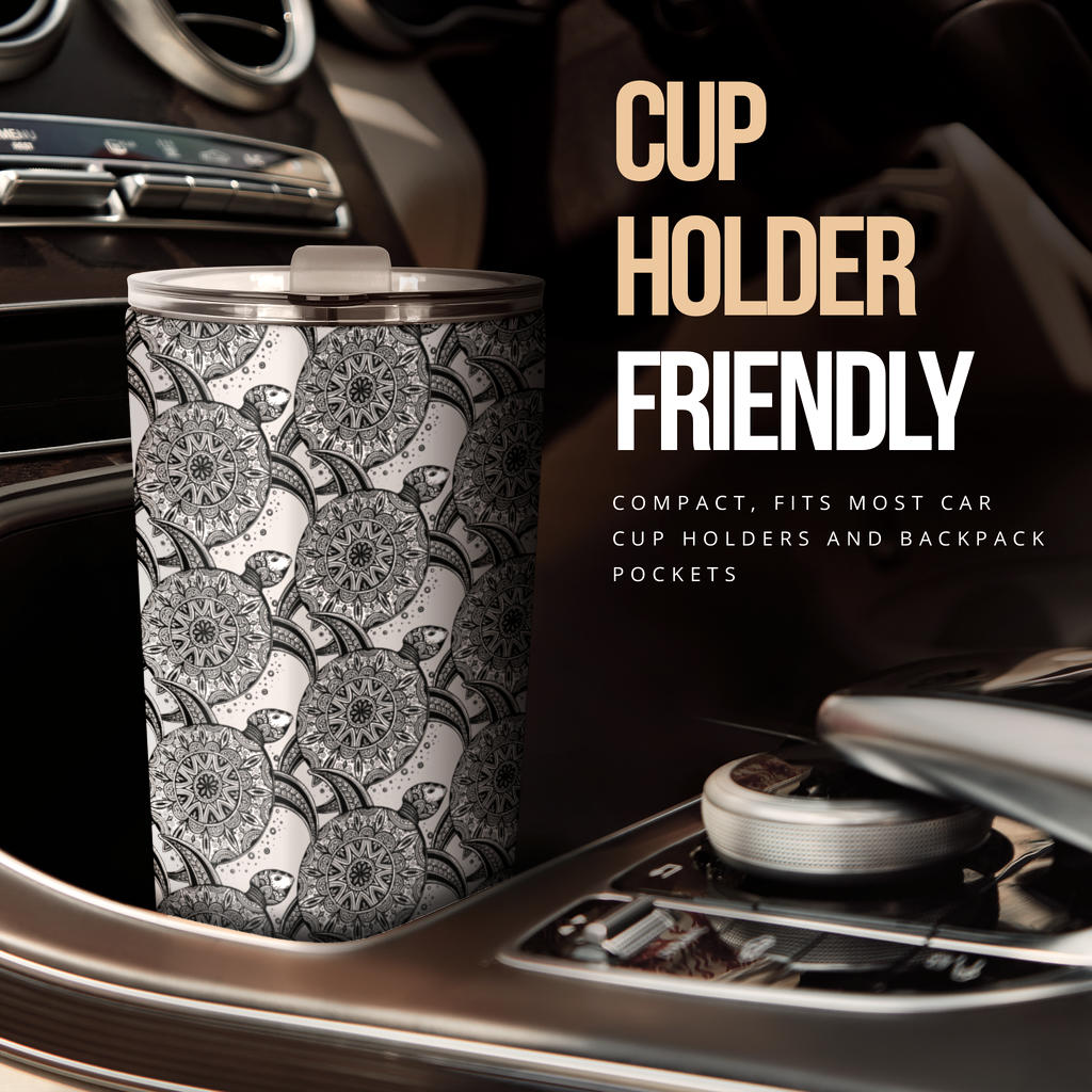 Tribal Turtle Polynesian Themed Print Tumbler