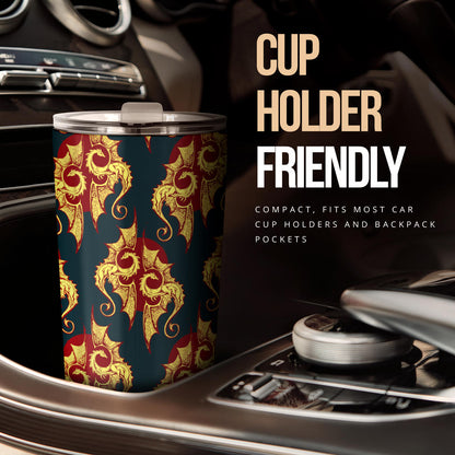 Dragons Gold Design Pattern Tumbler