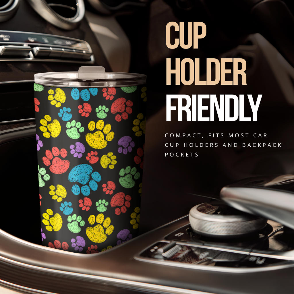 Paw Colorful Print Tumbler