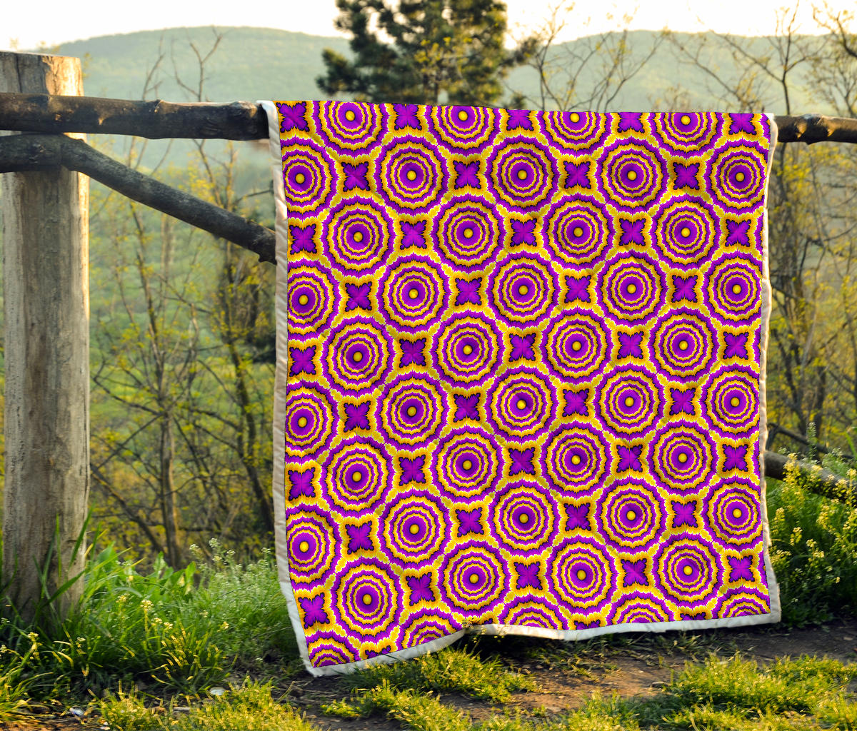 Optical illusion Expansion Quilt Bedspread