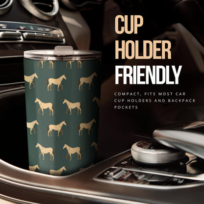 Horse Classic Themed Pattern Print Tumbler