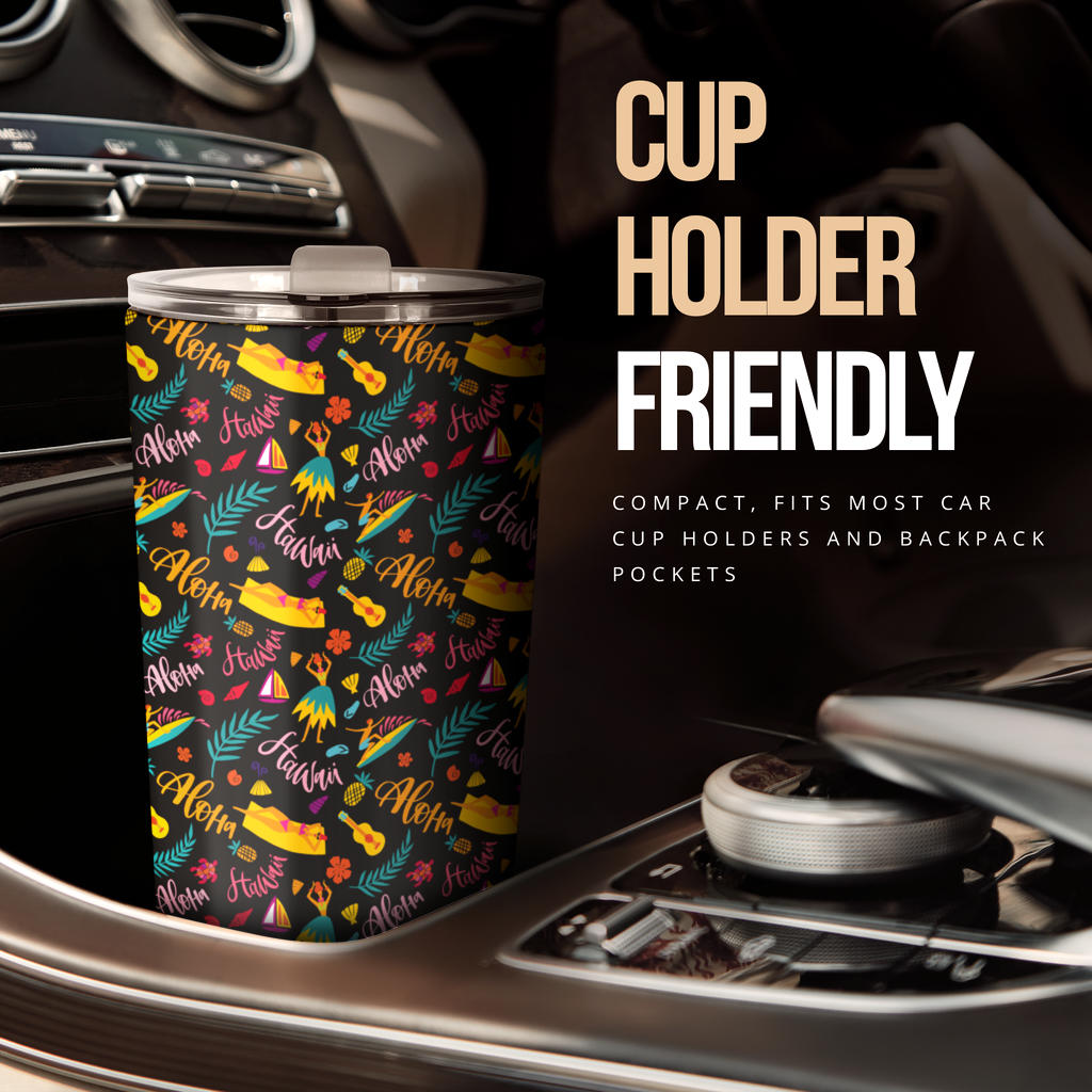 Aloha Hawaii Summer Design Themed Print Tumbler