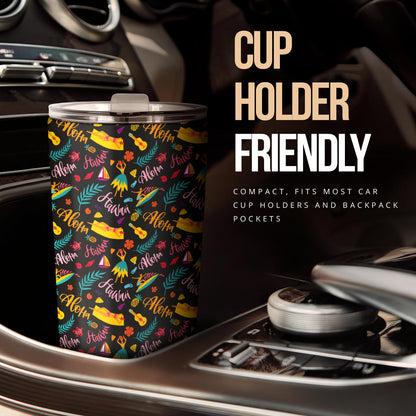 Aloha Hawaii Summer Design Themed Print Tumbler