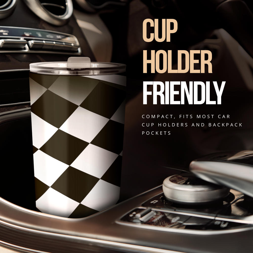 Checkered Flag Racing Style Tumbler