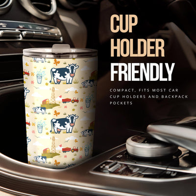 Cow Farm Design Print Tumbler