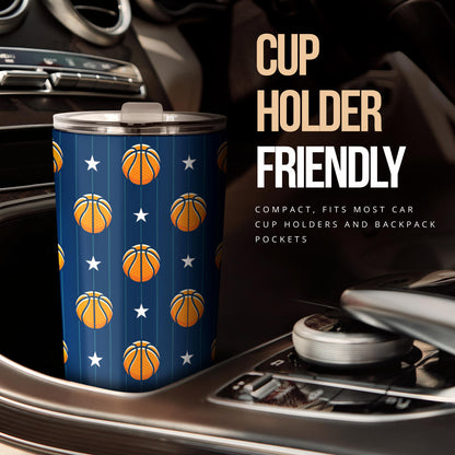 Basketball Star Print Pattern Tumbler