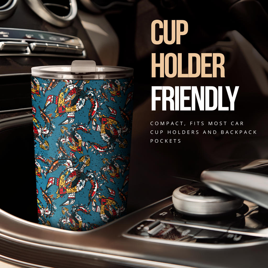 Sea Turtle Tribal Colorful Hand Drawn Tumbler