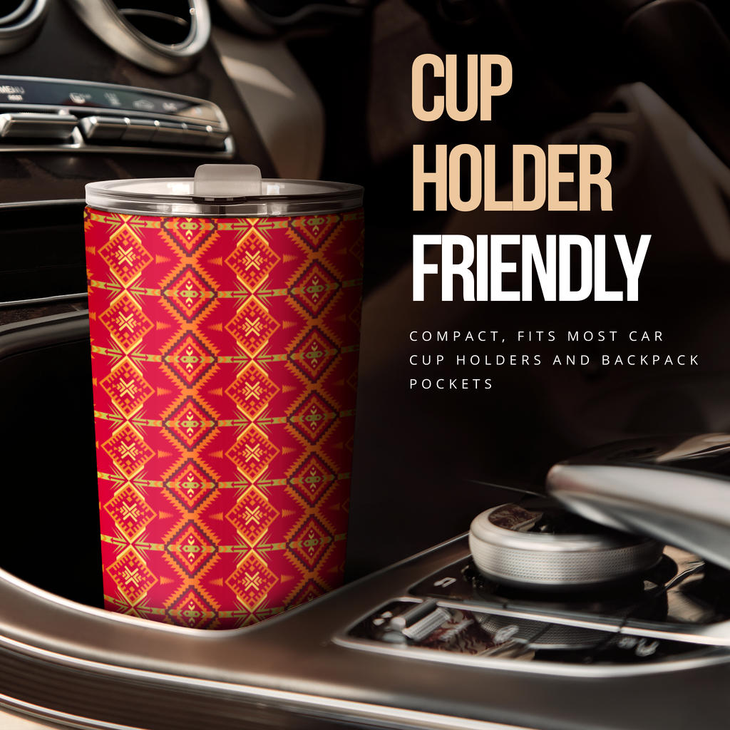 Southwest Aztec Design Themed Print Tumbler